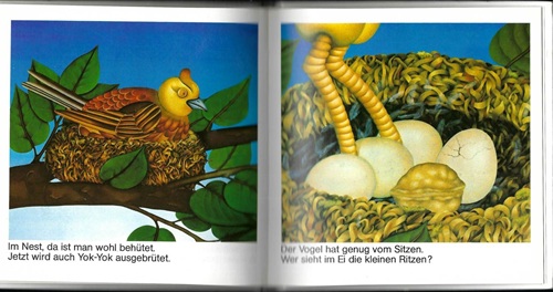 Etienne Delessert: Illustrationen für Yok-Yok 4, Gertraud Middelhauve Verlag, um 1979, Text: Anne van der Essen.
