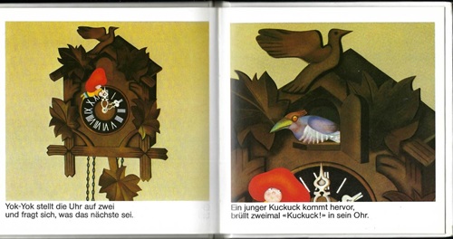 Etienne Delessert: Illustrationen für Yok-Yok 6, Gertraud Middelhauve Verlag, um 1979, Text: Anne van der Essen.