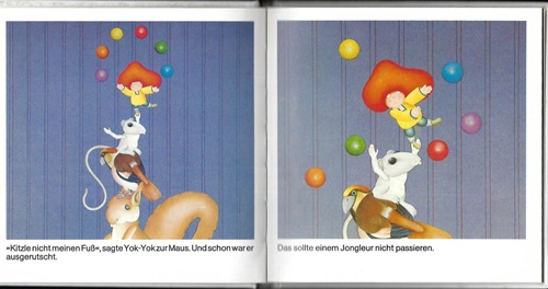 Etienne Delessert: Illustrationen für Yok-Yok 8, Gertraud Middelhauve Verlag, um 1979, Text: Anne van der Essen.