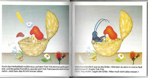 Etienne Delessert: Illustrationen für Yok-Yok 9, Gertraud Middelhauve Verlag, um 1979, Text: Anne van der Essen.
