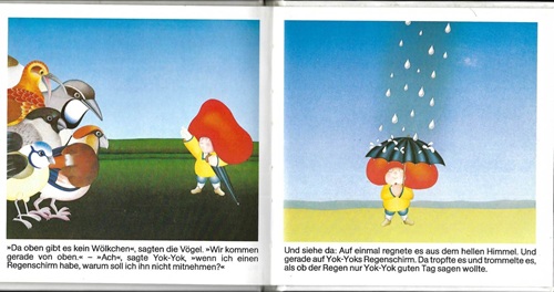 Etienne Delessert: Illustrationen für Yok-Yok 9, Gertraud Middelhauve Verlag, um 1979, Text: Anne van der Essen.